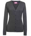 BK554 2309 Brook Taverner Ladies Augusta V Neck Cardigan Charcoal colour image